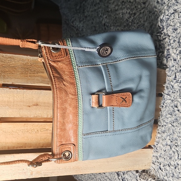 The Sak Handbags - The Sak, Stylish Blue and Brown Women's Crossbody Bag